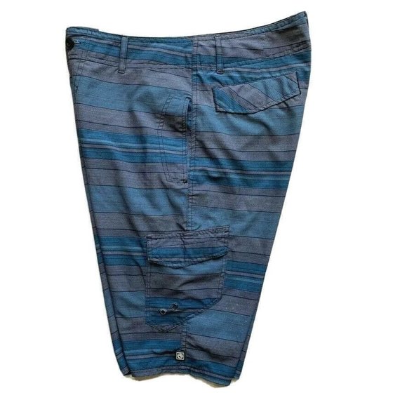 Ocean Current Board Shorts Swim Trunks Men 30 (31) Striped Stretch Surfing Beach - Picture 4 of 12